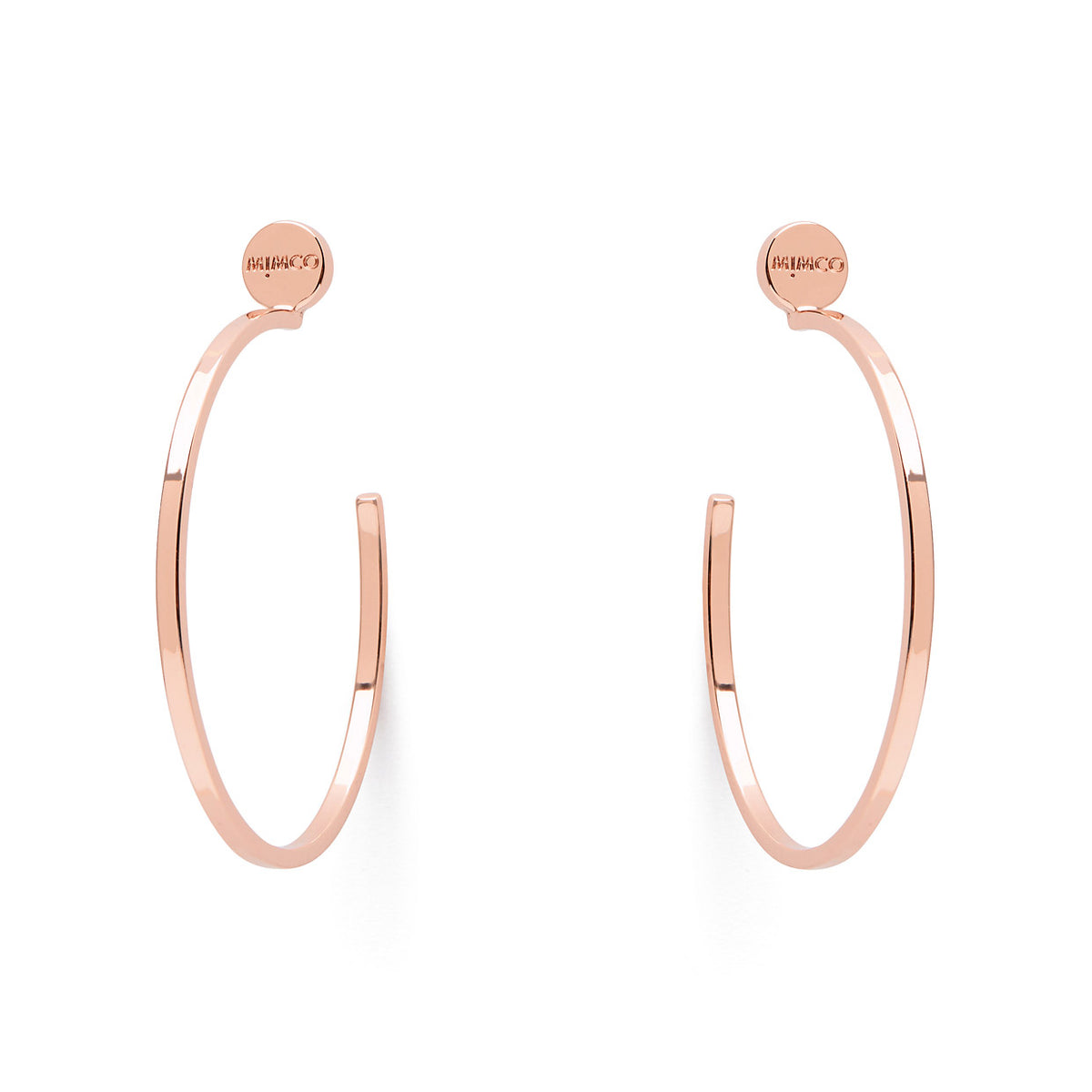 MEDIUM LUCID HOOP EARRINGS - Rose Gold