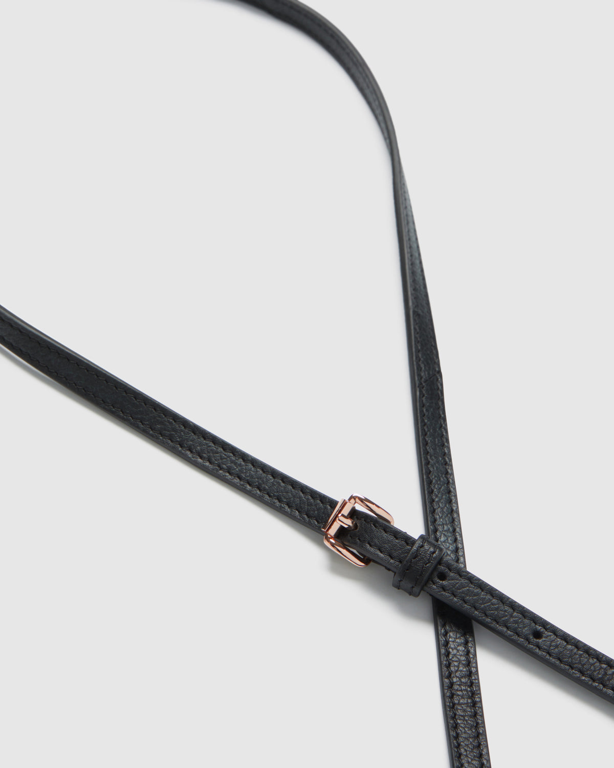 Link Crossbody Bag Strap 8mm - Black Rose Gold