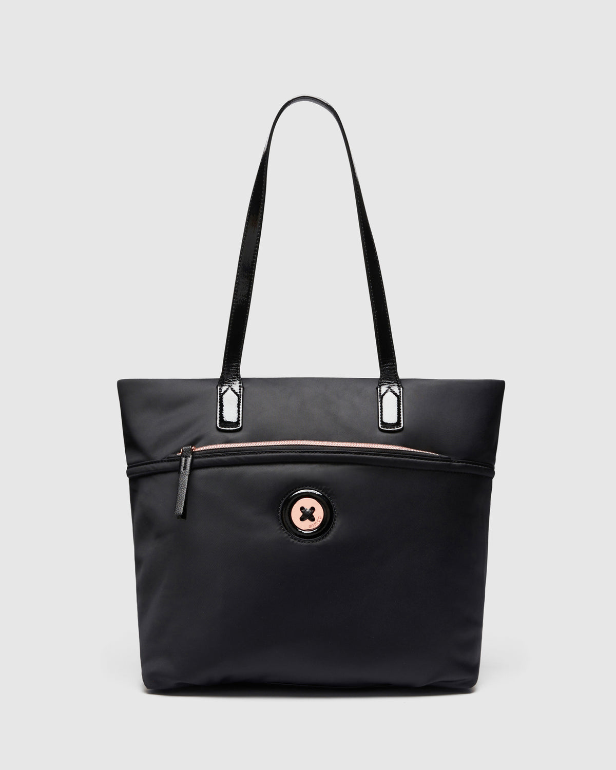 Mim-Mazing North South Tote Bag - Black Rose Gold