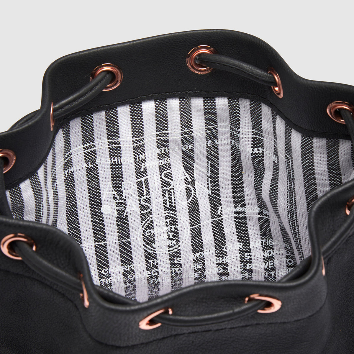 Intwine Basket Bag - Black Rose Gold