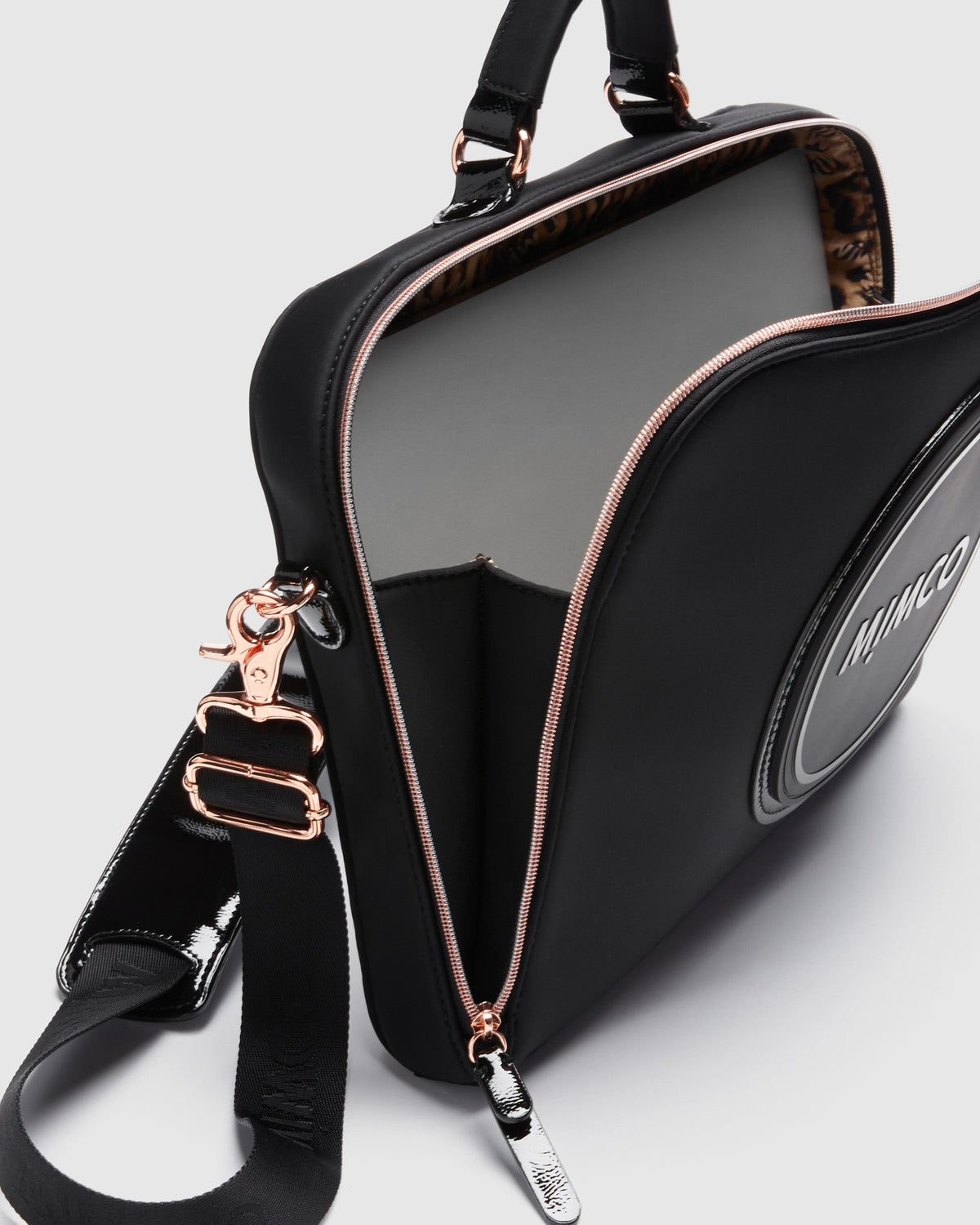 Serenity Laptop Bag - Black Rose Gold