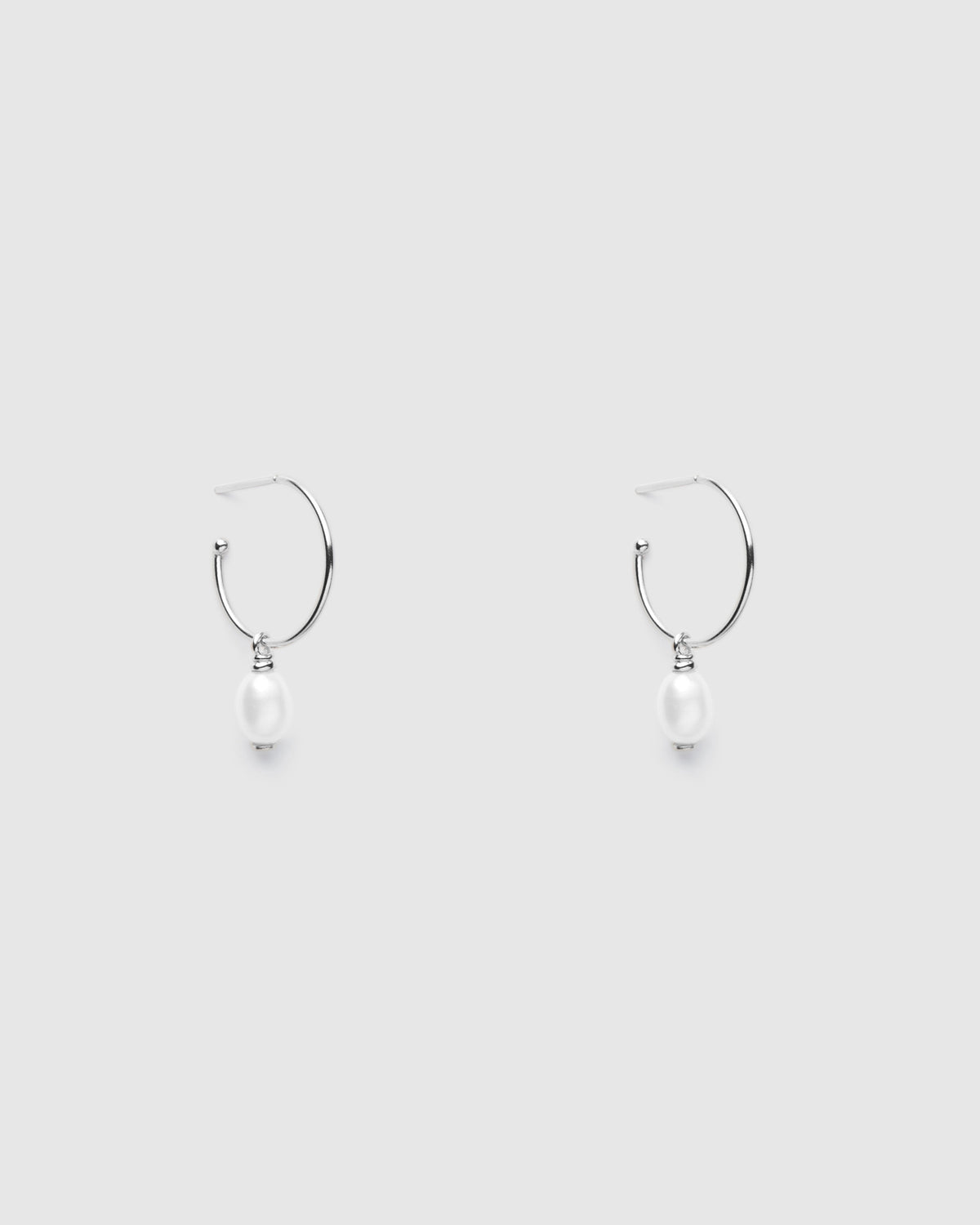 Era Sterling Silver Hoop Earrings - Silver
