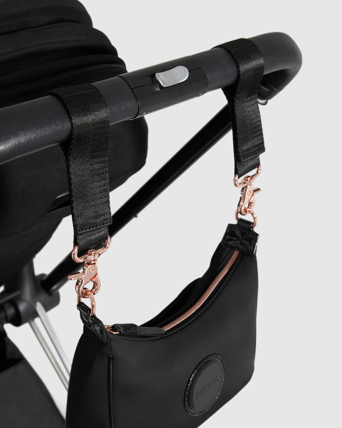 Baby Bag Strap - Black Rose Gold