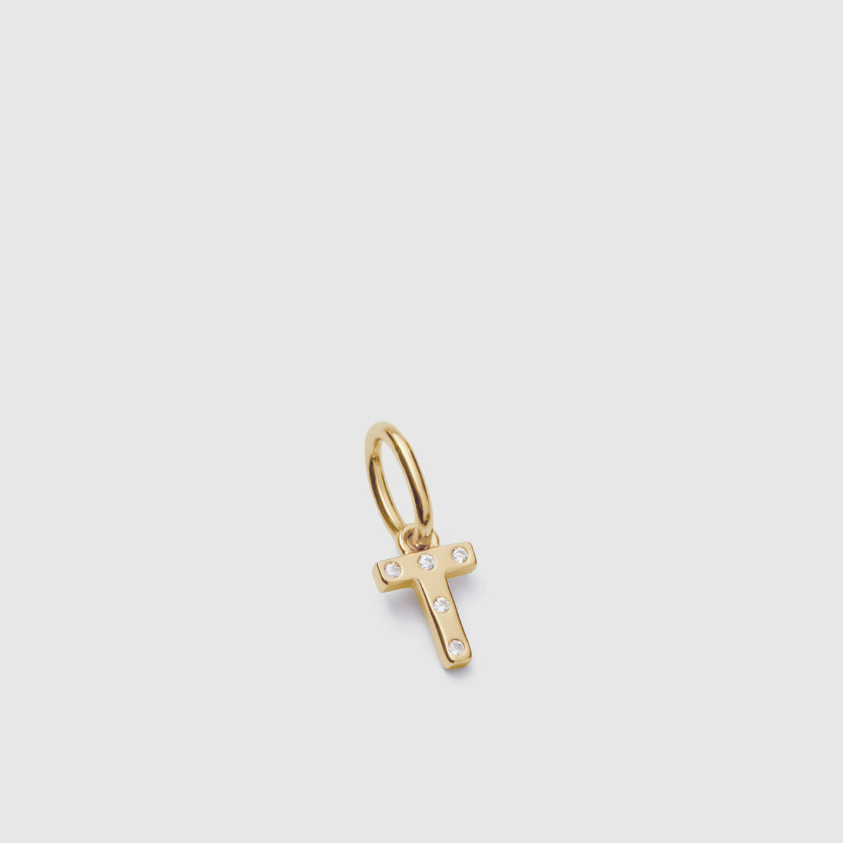 Alpha Sterling Silver Charm - Gold - T