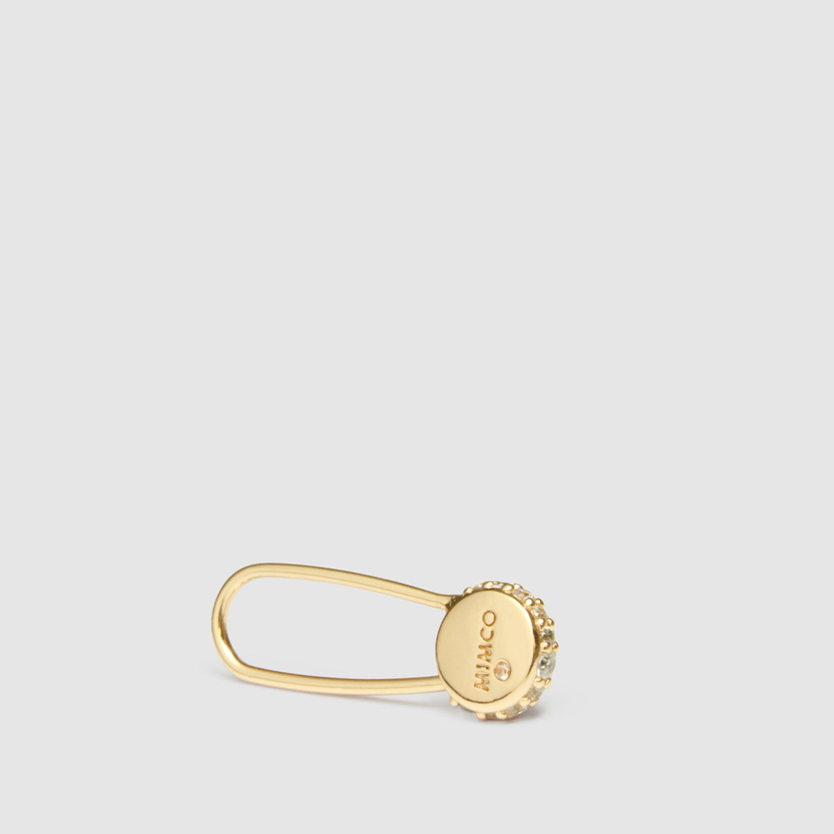 Mini Mim Sterling Silver Single Pin Earring - Gold