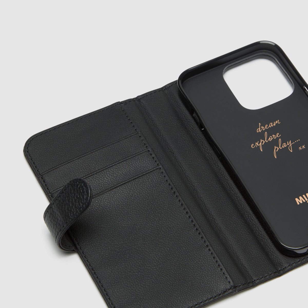 Classico Flip Case For Iphone 13-13 Pro - Black Rose Gold