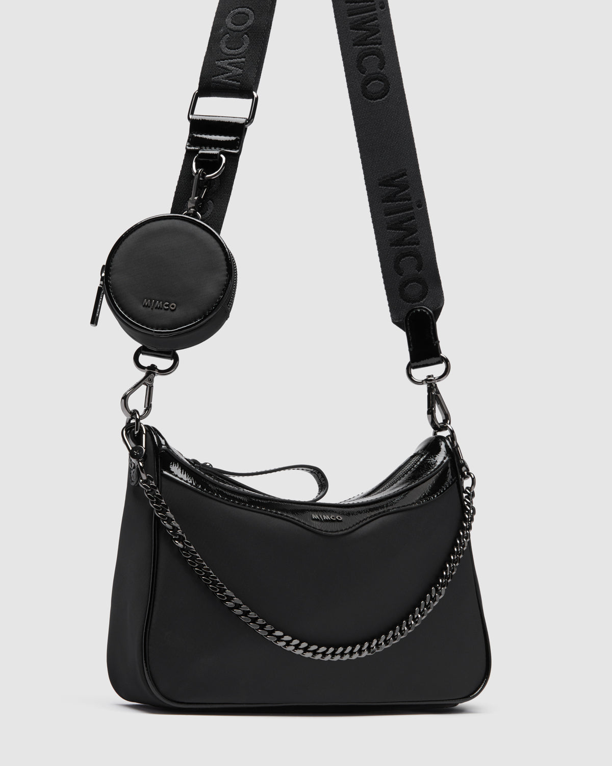 Jett Vegan Crossbody Bag - Black Gunmetal