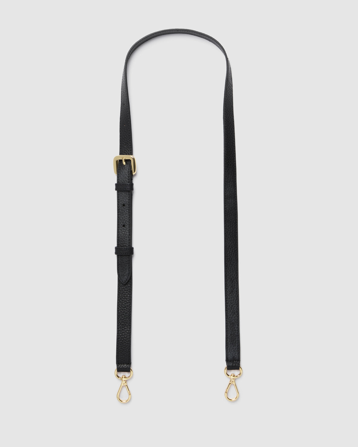 Link Crossbody Bag Strap 2cm - Black Light Gold