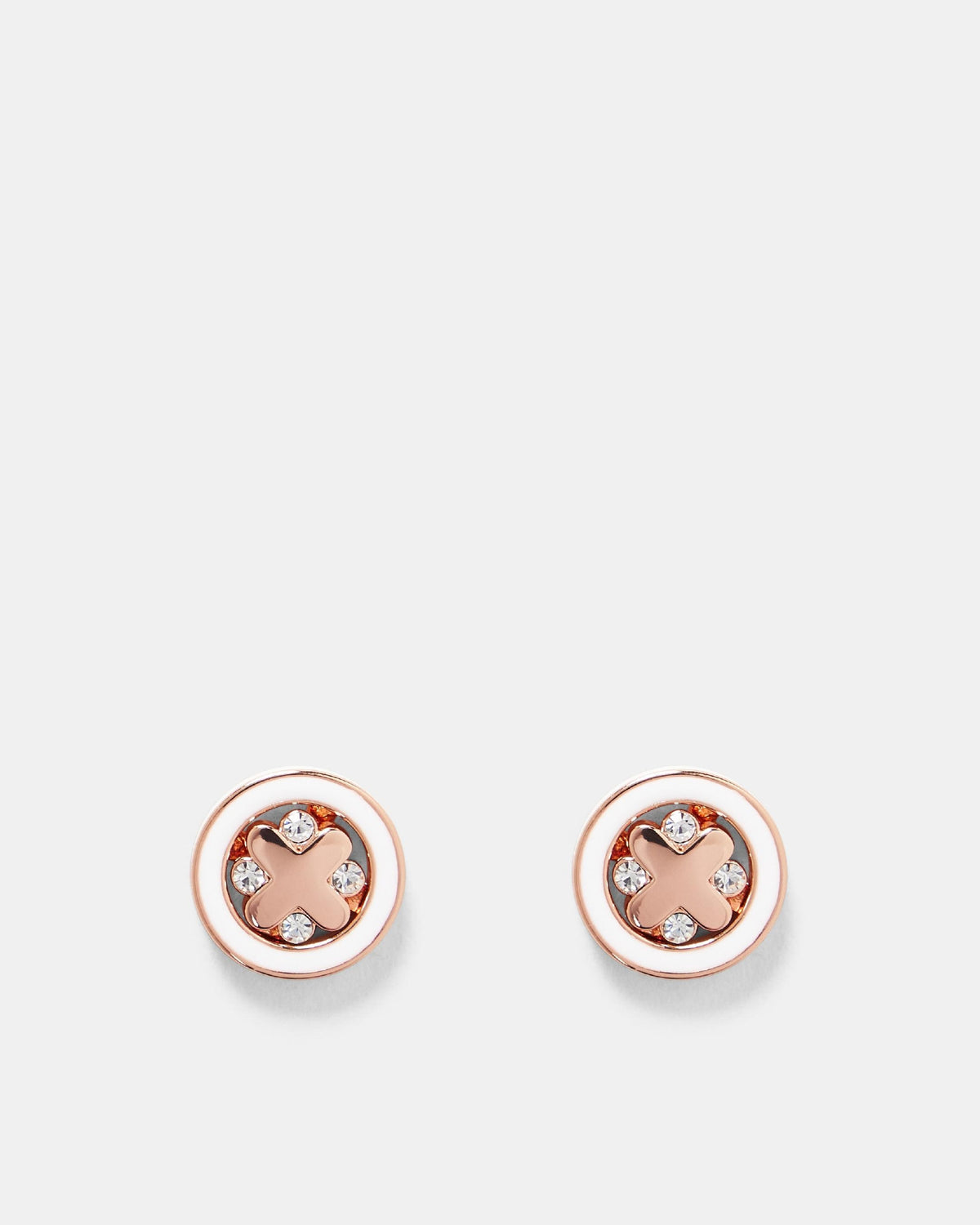 Supermicra Halo Stud Earrings - White