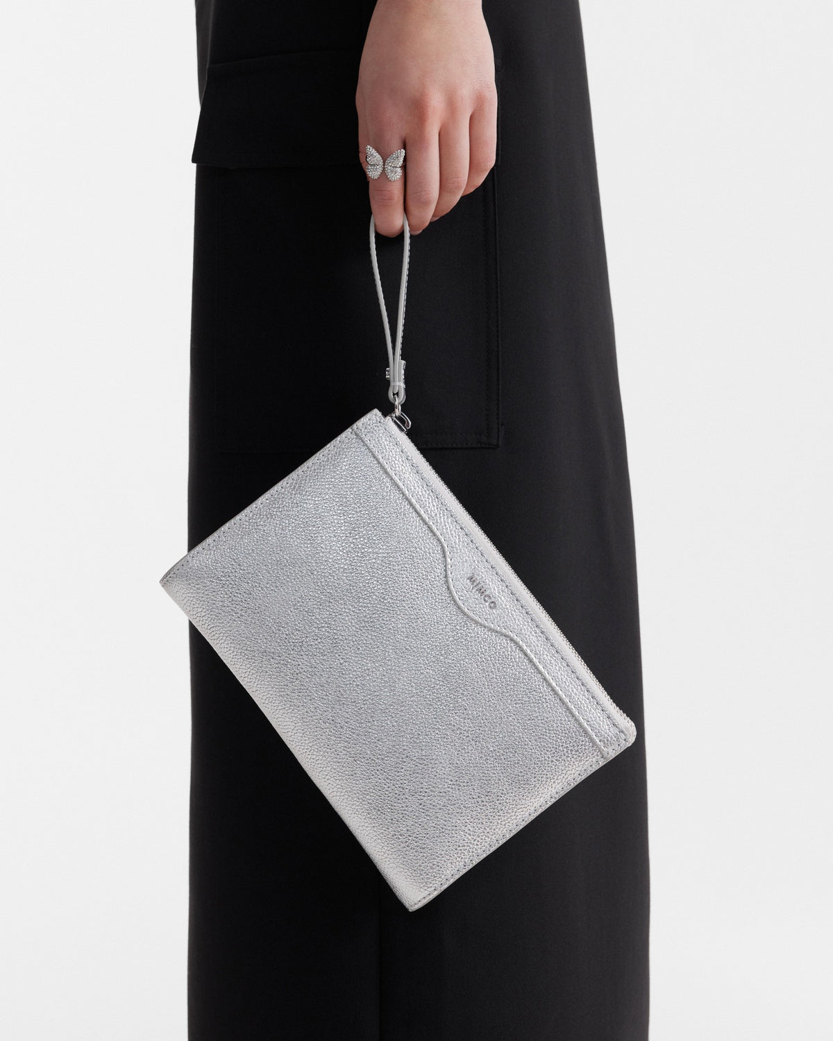 Jett Medium Pouch - Silver