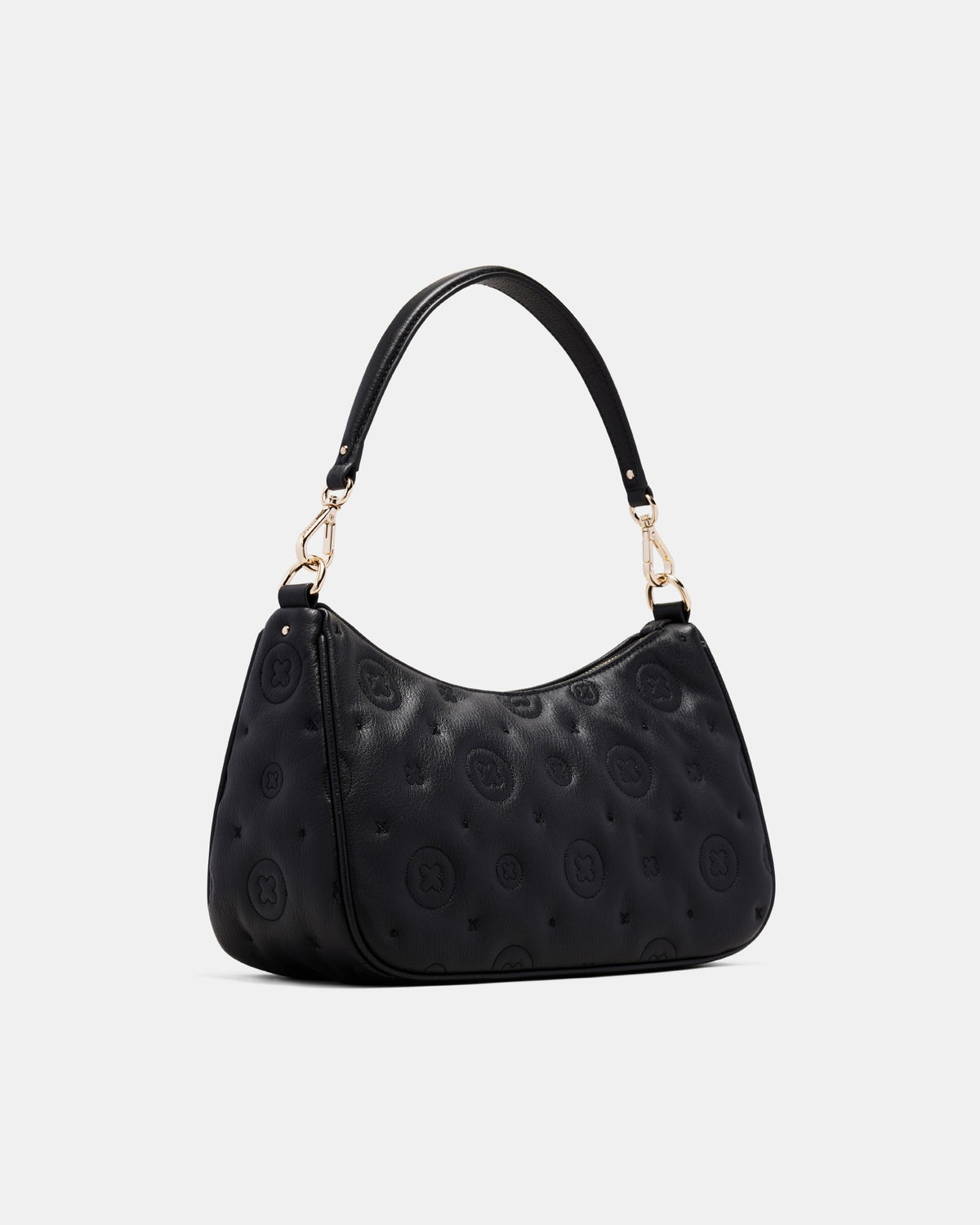 Flashback Leather Shoulder Bag - Black