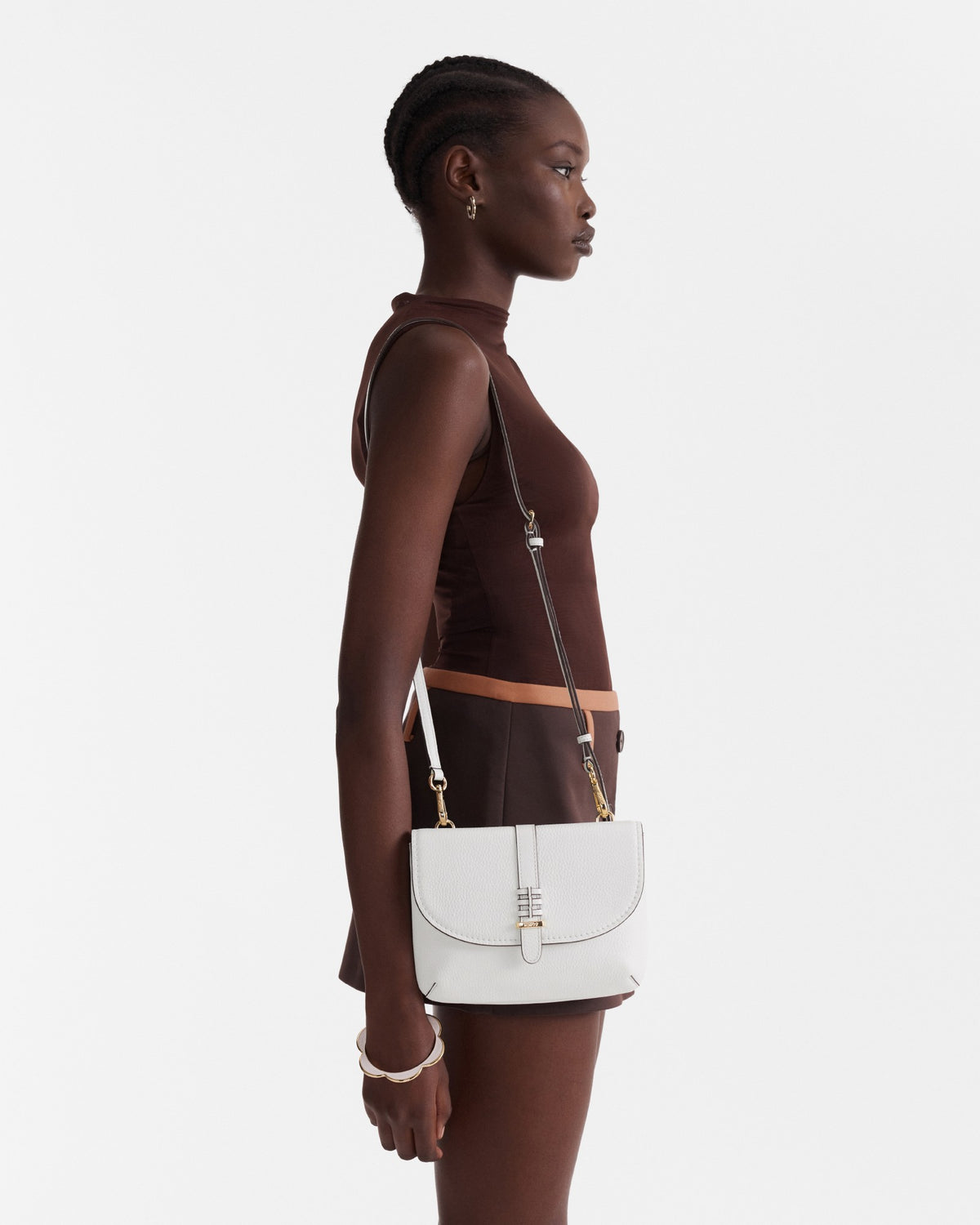 Deco Crossbody Bag - White