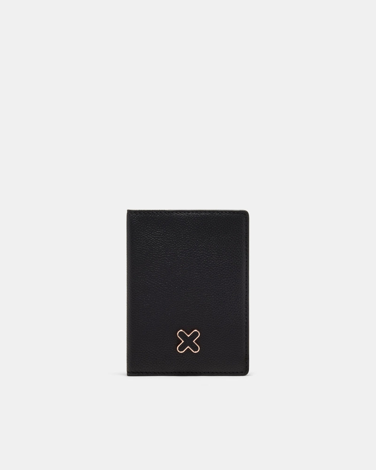 Hendrix Passport Holder - Black Rose Gold