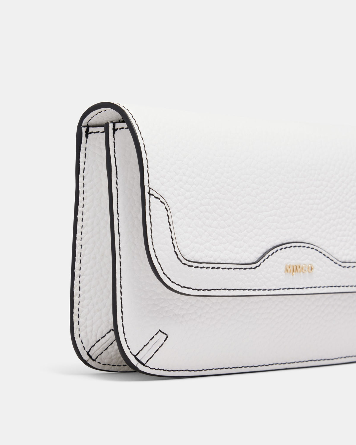 Jett Flapover Crossbody Bag - White Black