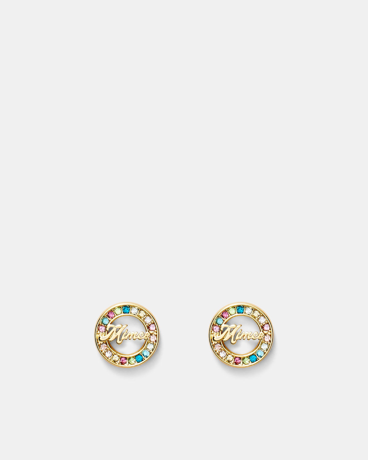 Miami Pave Stud Earrings - Multicolour