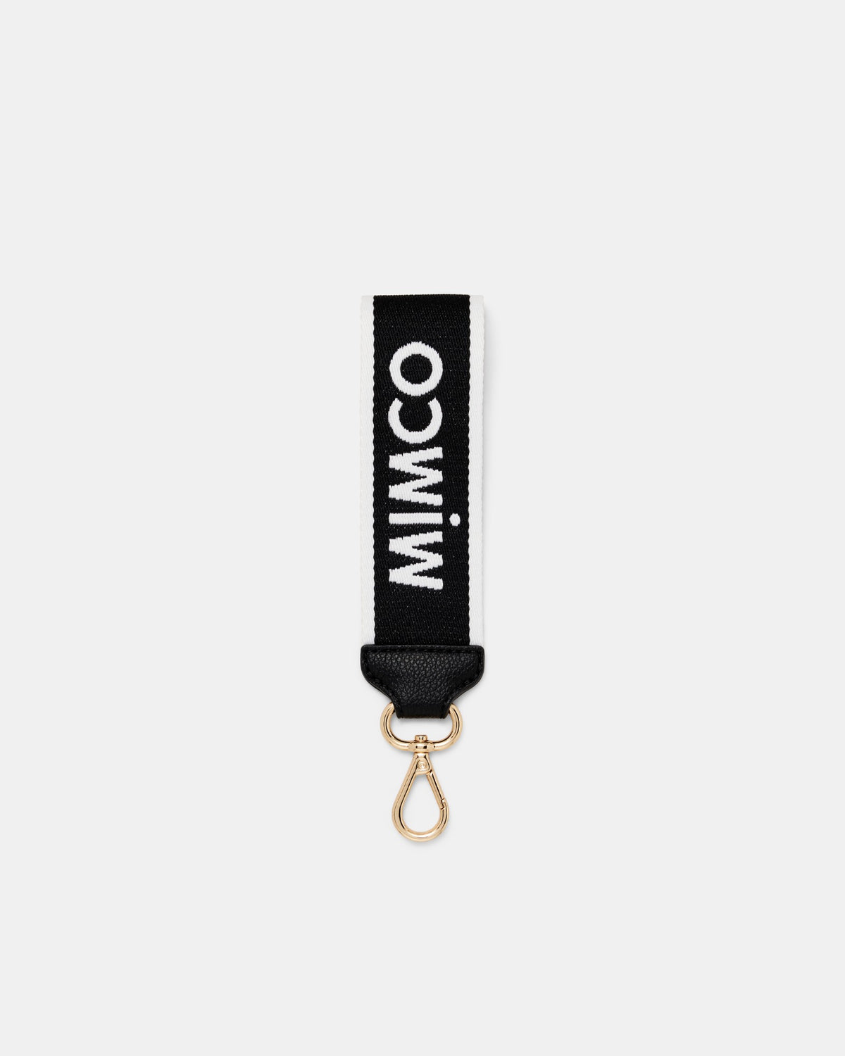 Stripe Webbing Wrist Strap - Black Light Gold