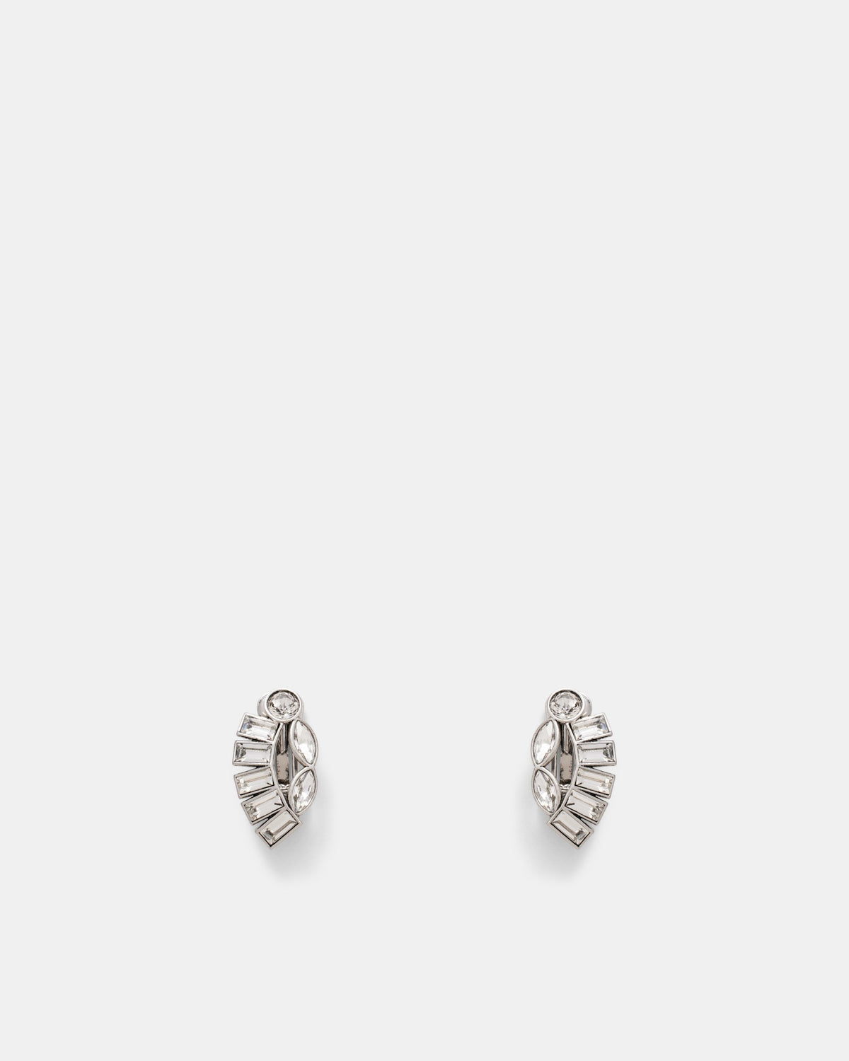 Armour Clip-On Earrings - Silver