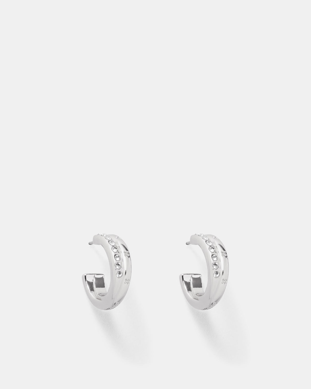 Circulate Hoop Earrings - Silver