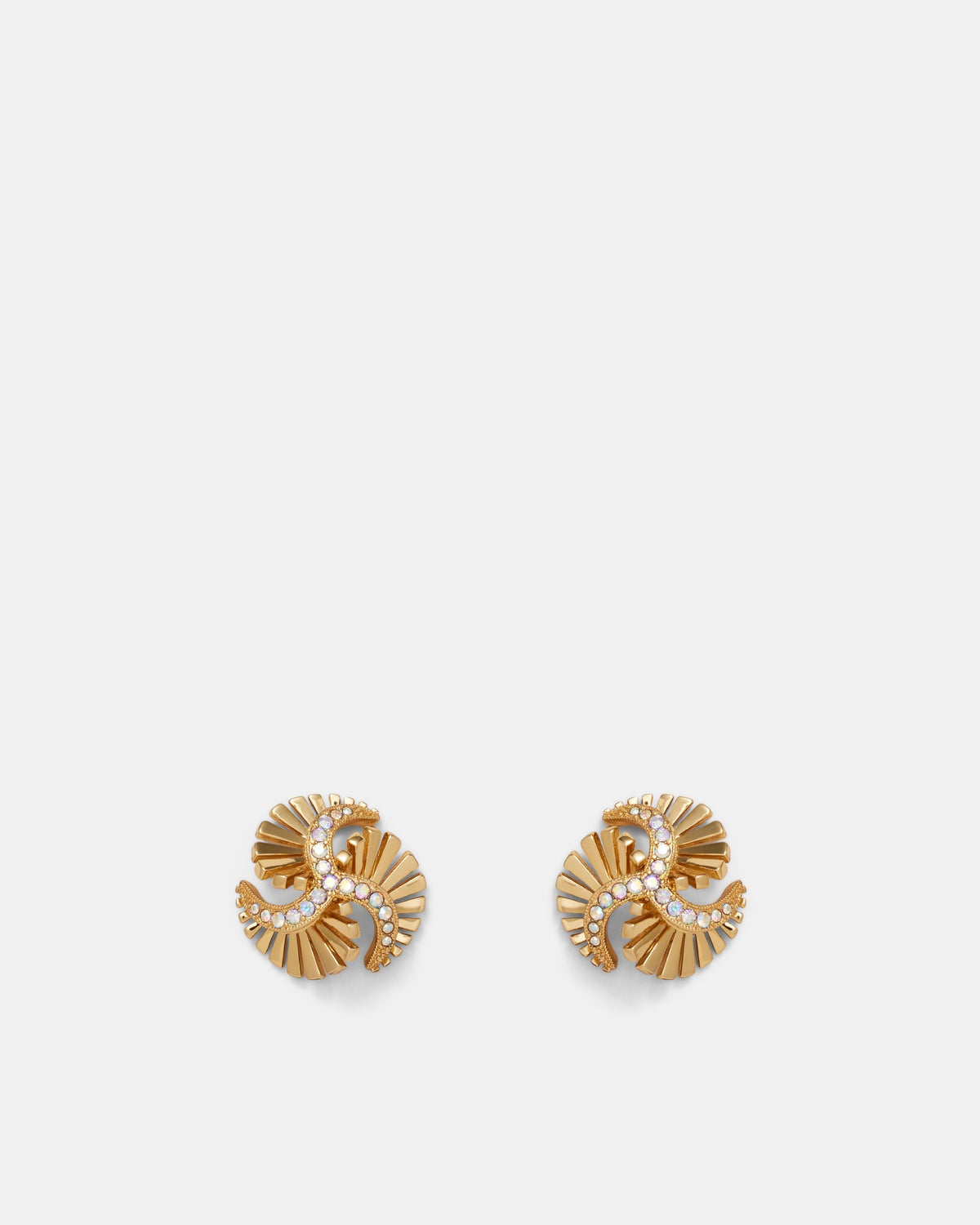 Vortex Stud Earrings - Crystal