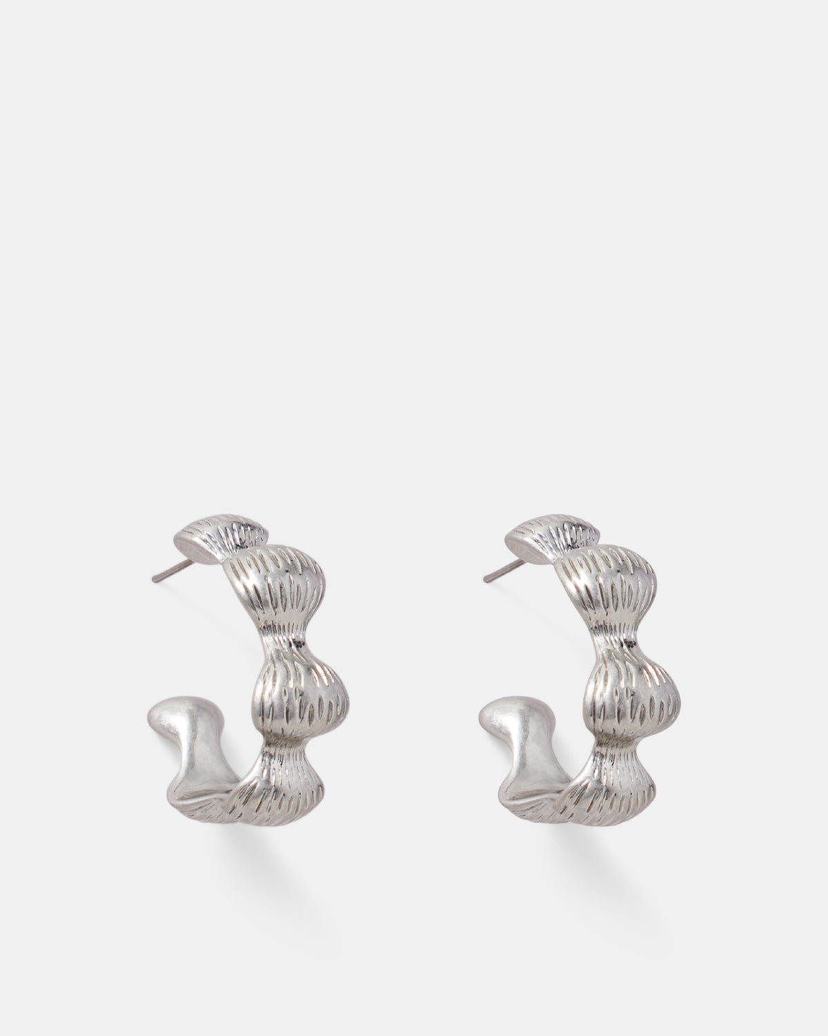 Tropospheric Hoop Earrings - Silver