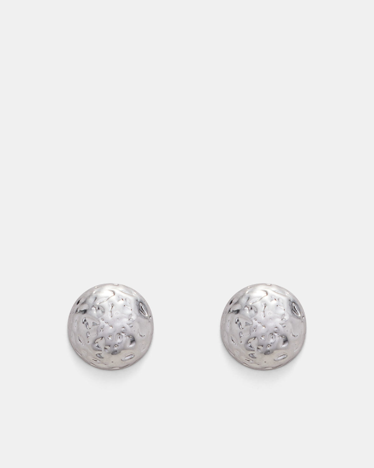 Combat Stud Earrings - Silver