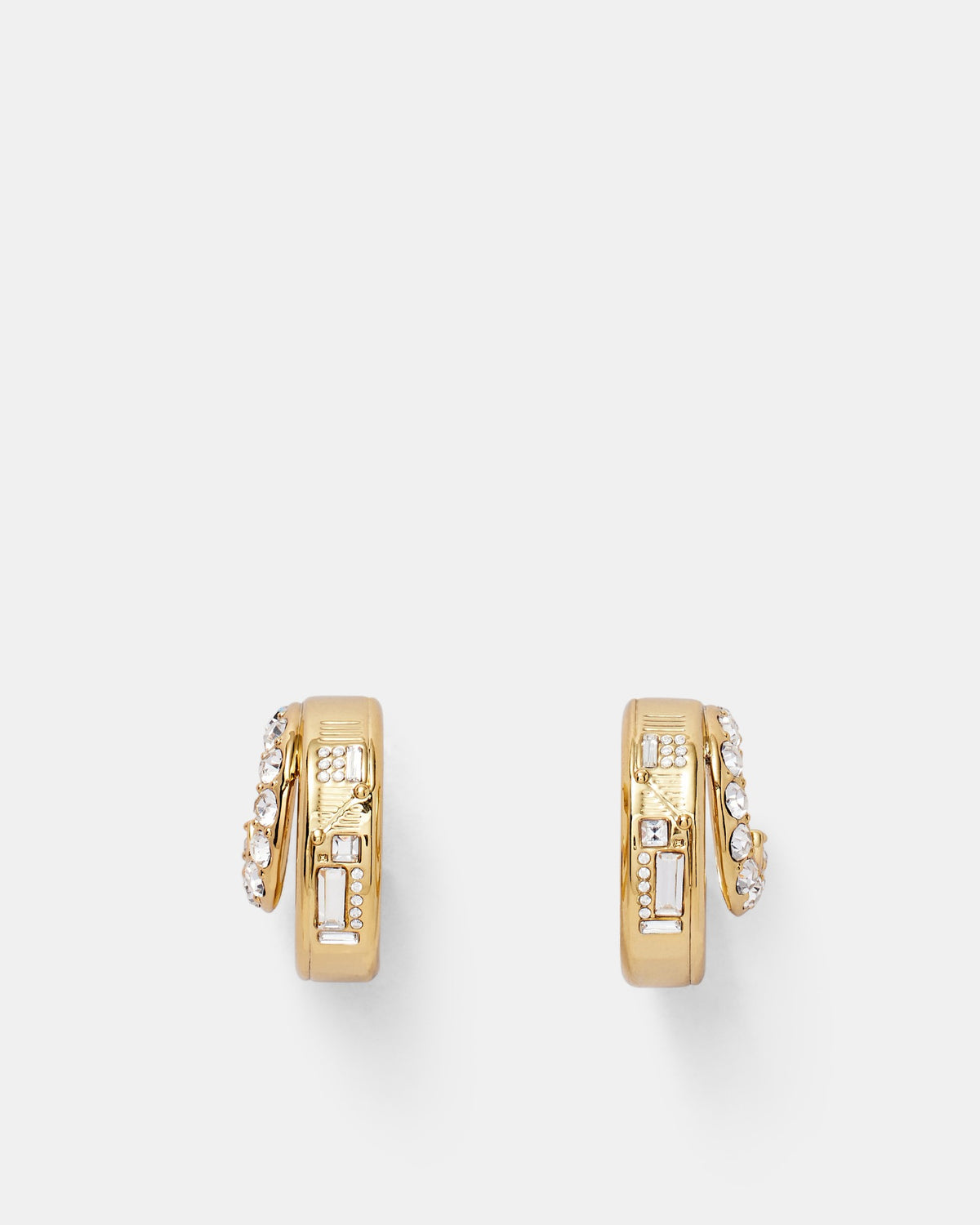 Circuit Duo Hoop Earrings - Gold