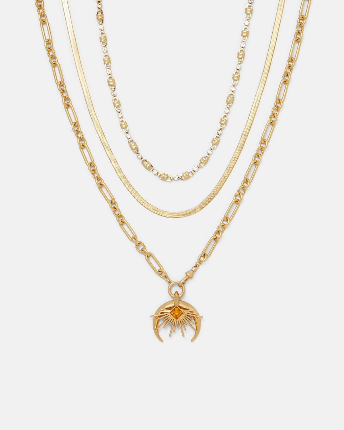 Gypsy Layered Necklace - Cognac