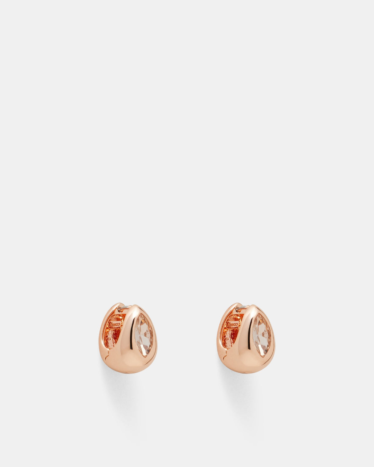 Venue Huggie Hoop Earrings - Rose Gold
