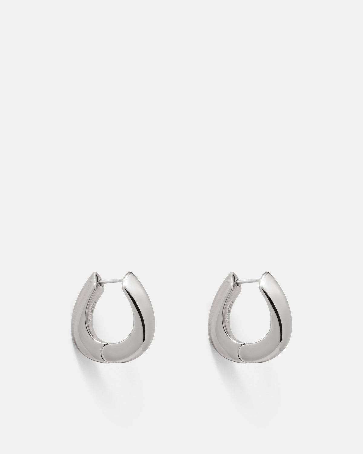 Cool Cat Hoop Earrings - Silver