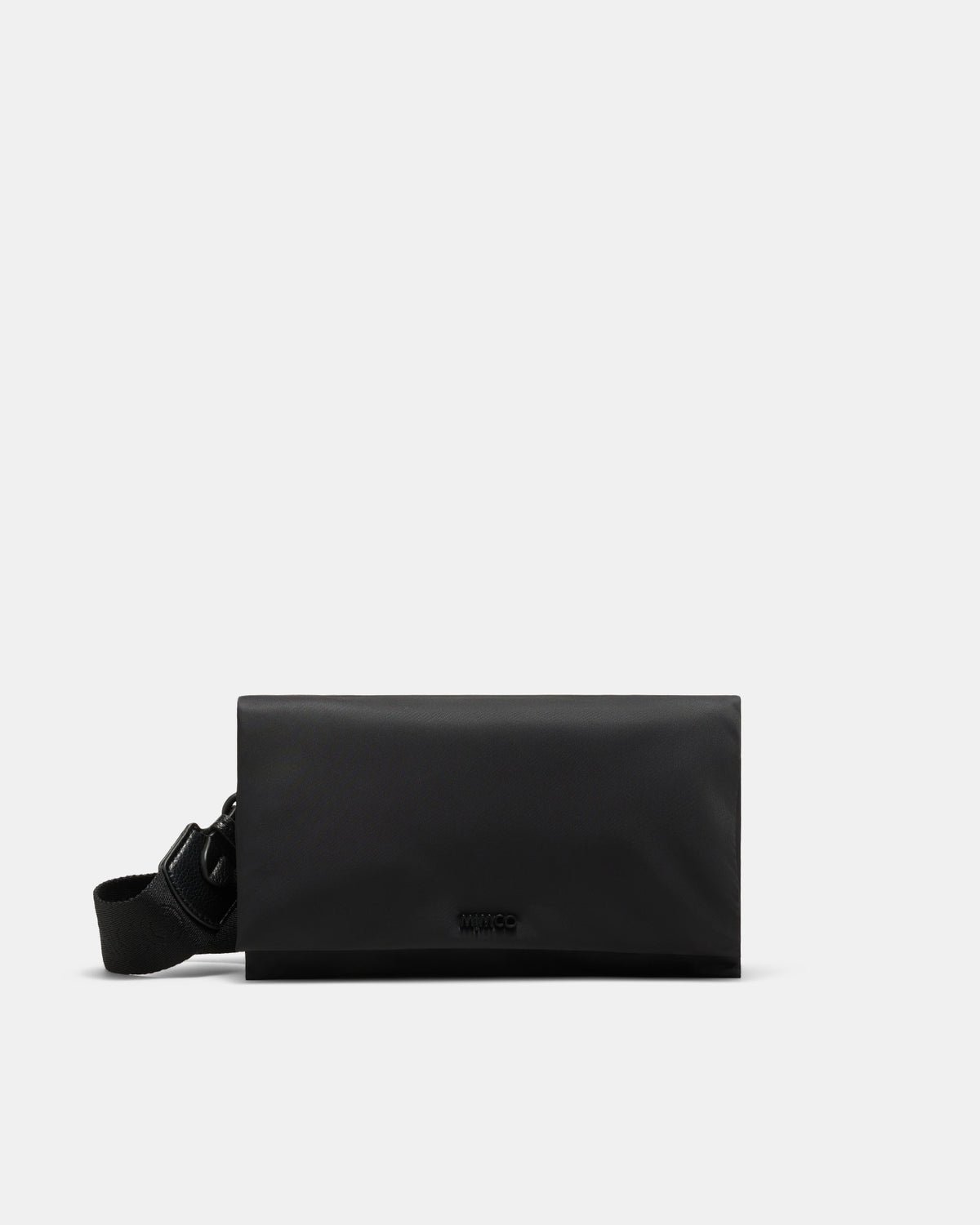 Puffy Nylon Crossbody Bag - Black