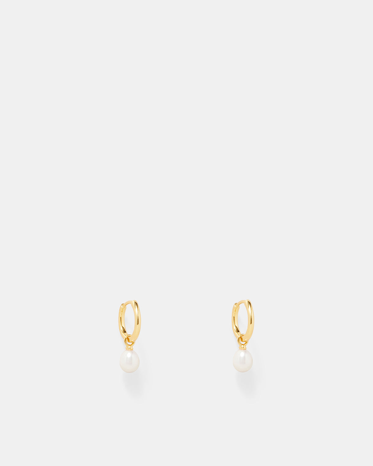 Purete Charm Hoop Earrings - Gold