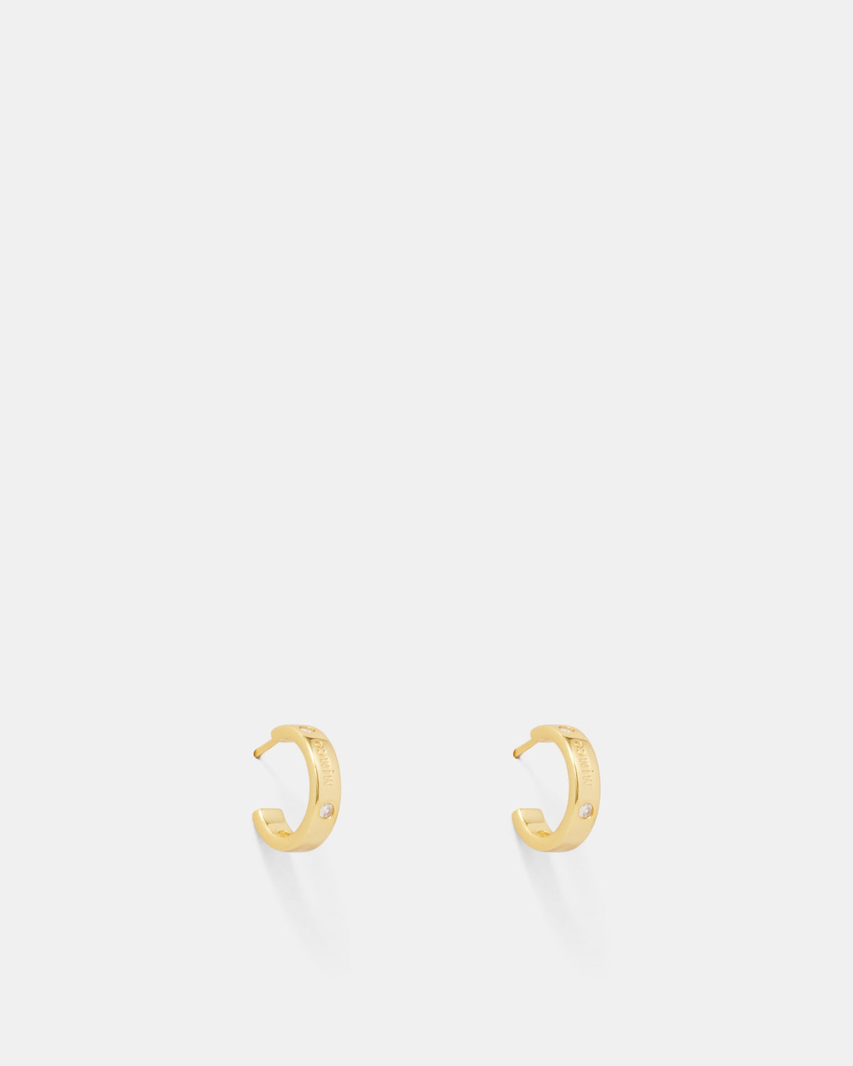 Lucent Small Hoop Earrings - Gold