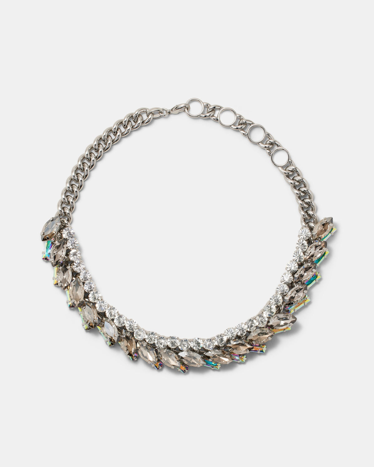 Love To Love You Crystal Necklace - Silver