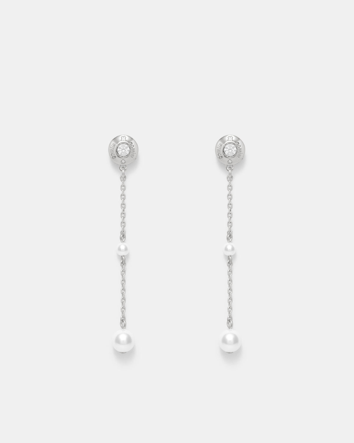 Enliven Pearl Drop Earrings - Silver