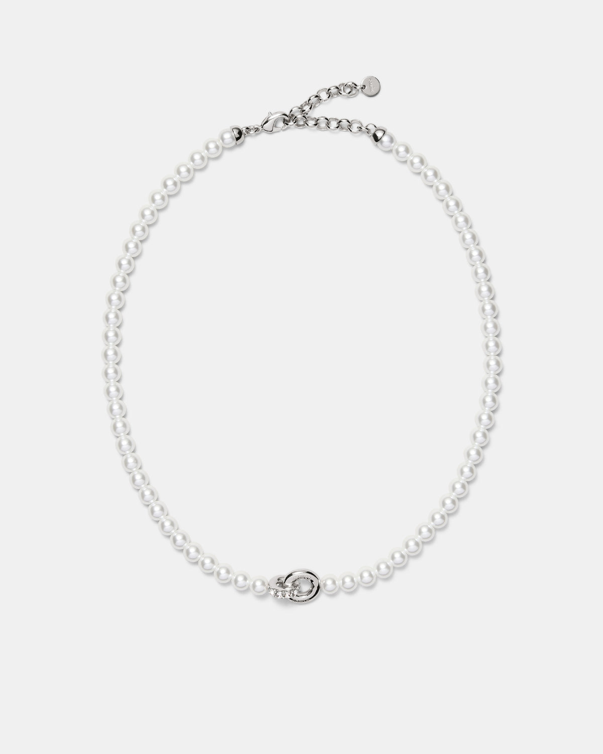 Circulate Pearl Necklace - Silver