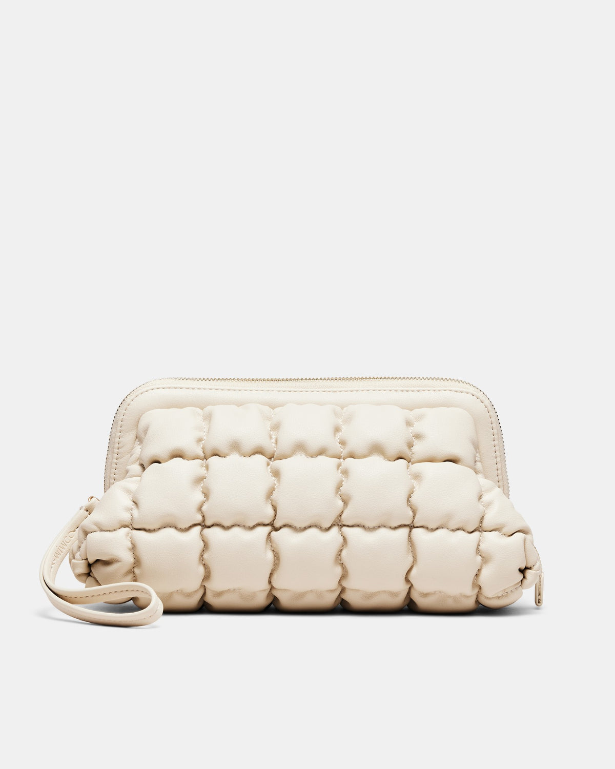 Isadora Quilted Clutch Bag - Pearl