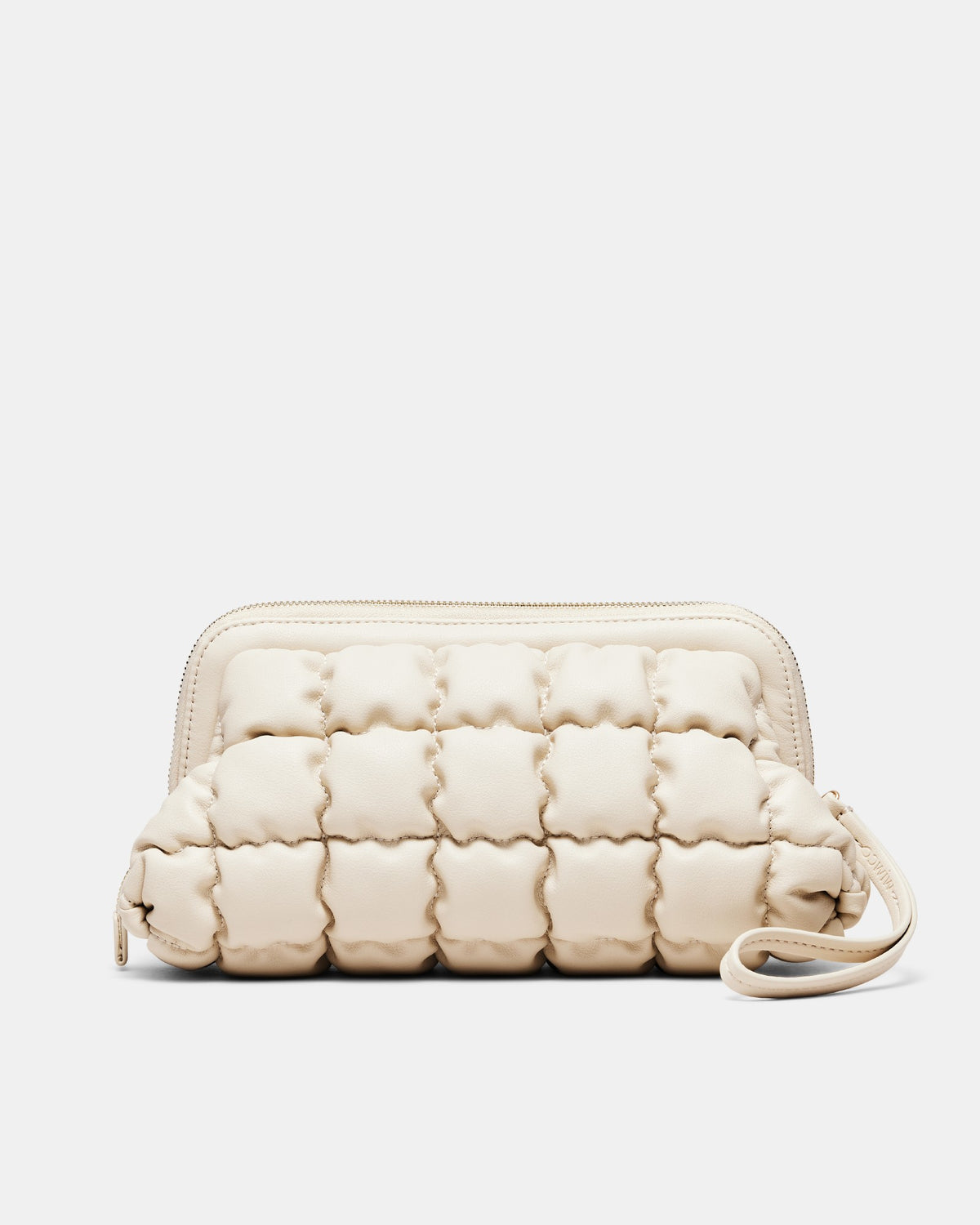 Isadora Quilted Clutch Bag - Pearl