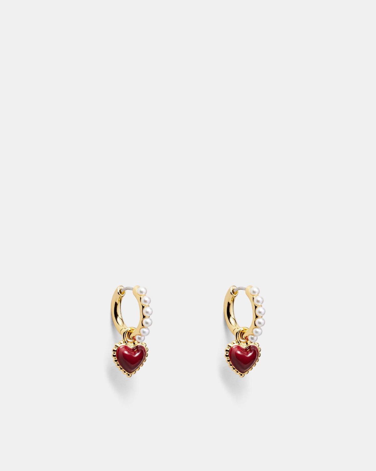 En Pointe Hoop Earrings - Claret