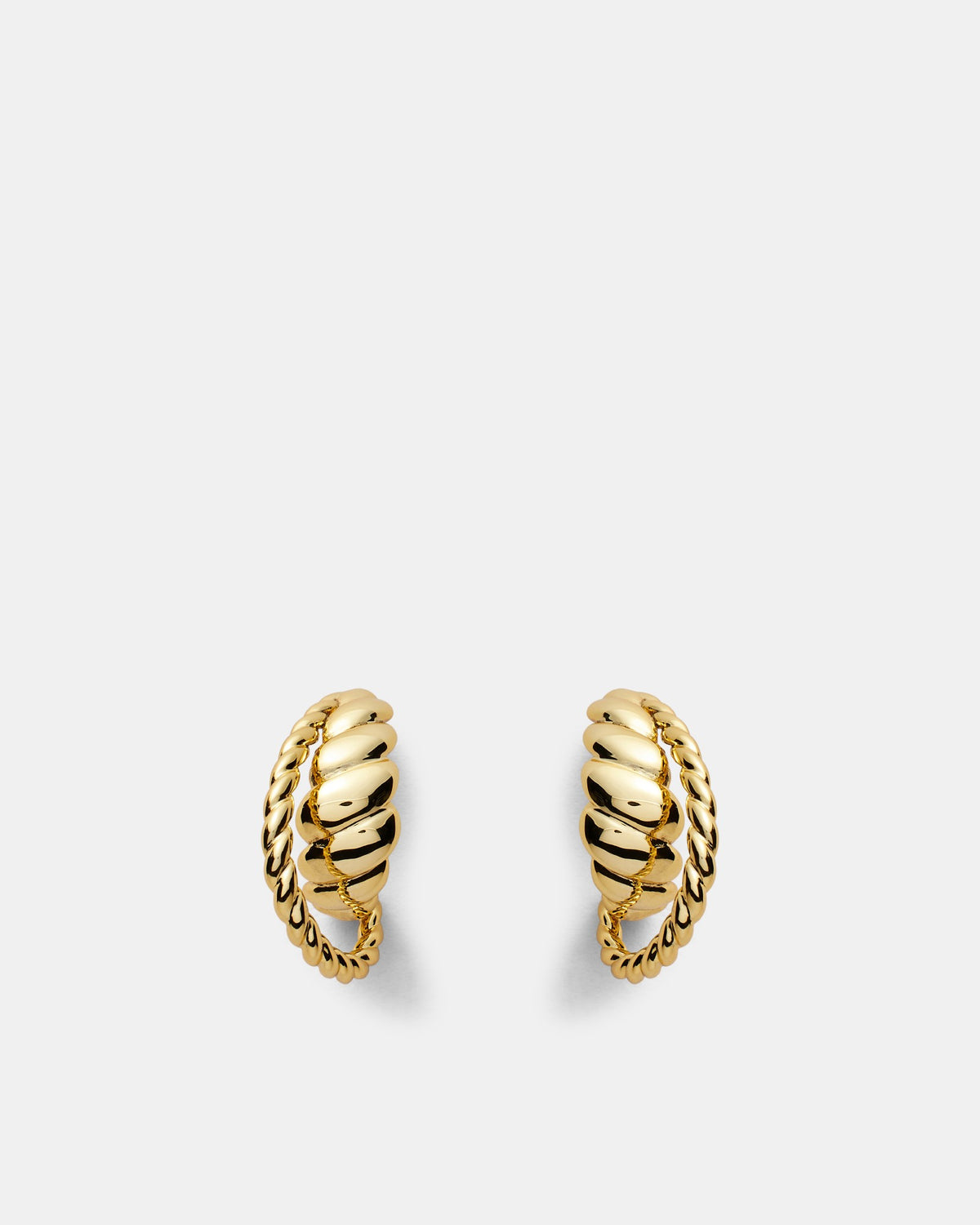Roped In Hoop Earrings - Gold