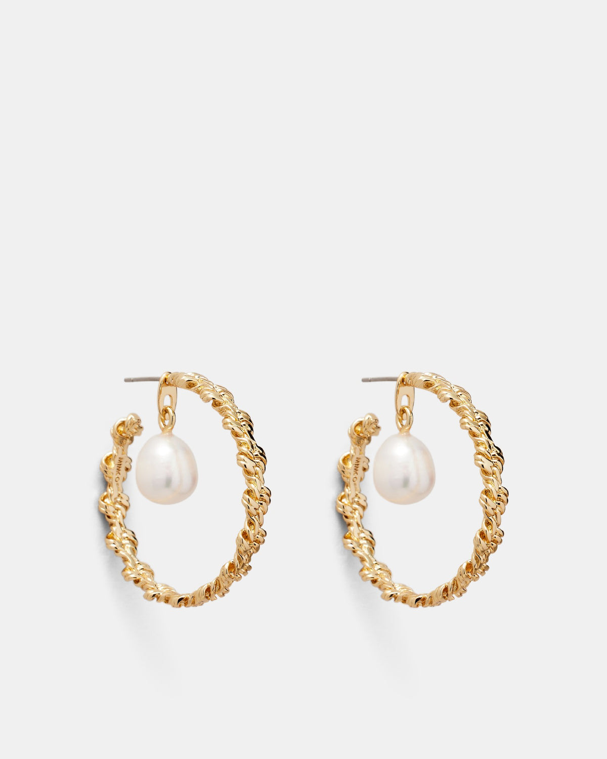 Mila Chain Hoop Earrings - Gold