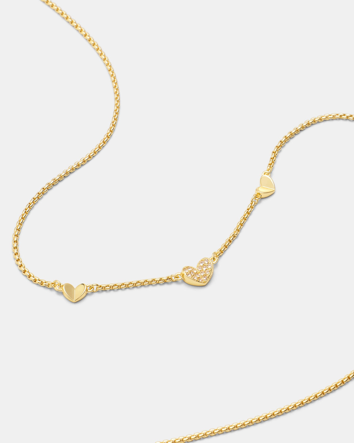 Heart To Heart Necklace - Gold