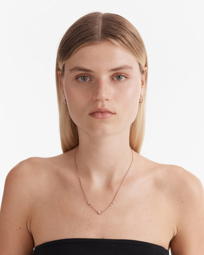 Heart To Heart Necklace - Rose Gold