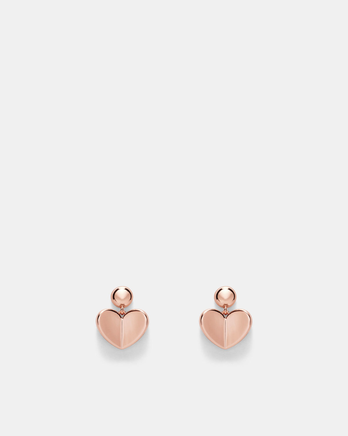 Heart To Heart Earrings - Rose Gold