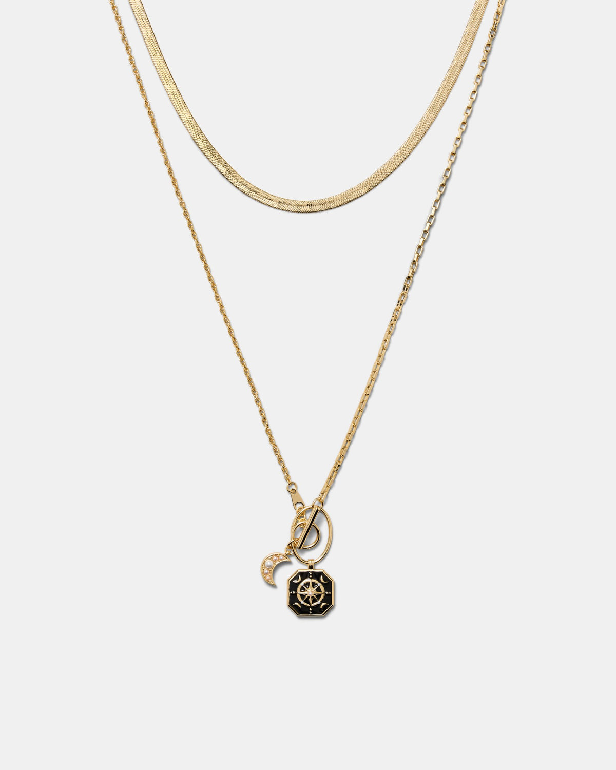 Emotional Duo Necklace - Gold