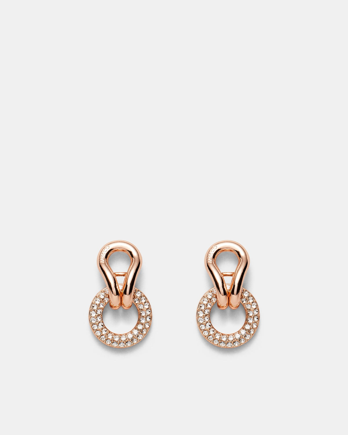 Lets Connect Hoop Earrings - Rose Gold