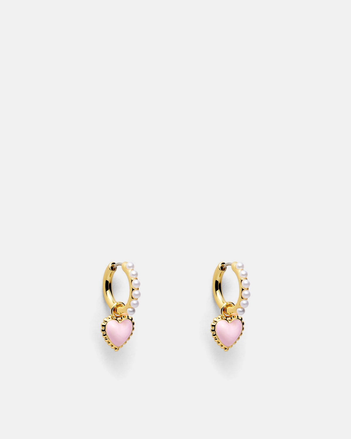 En Pointe Hoop Earrings - Pink