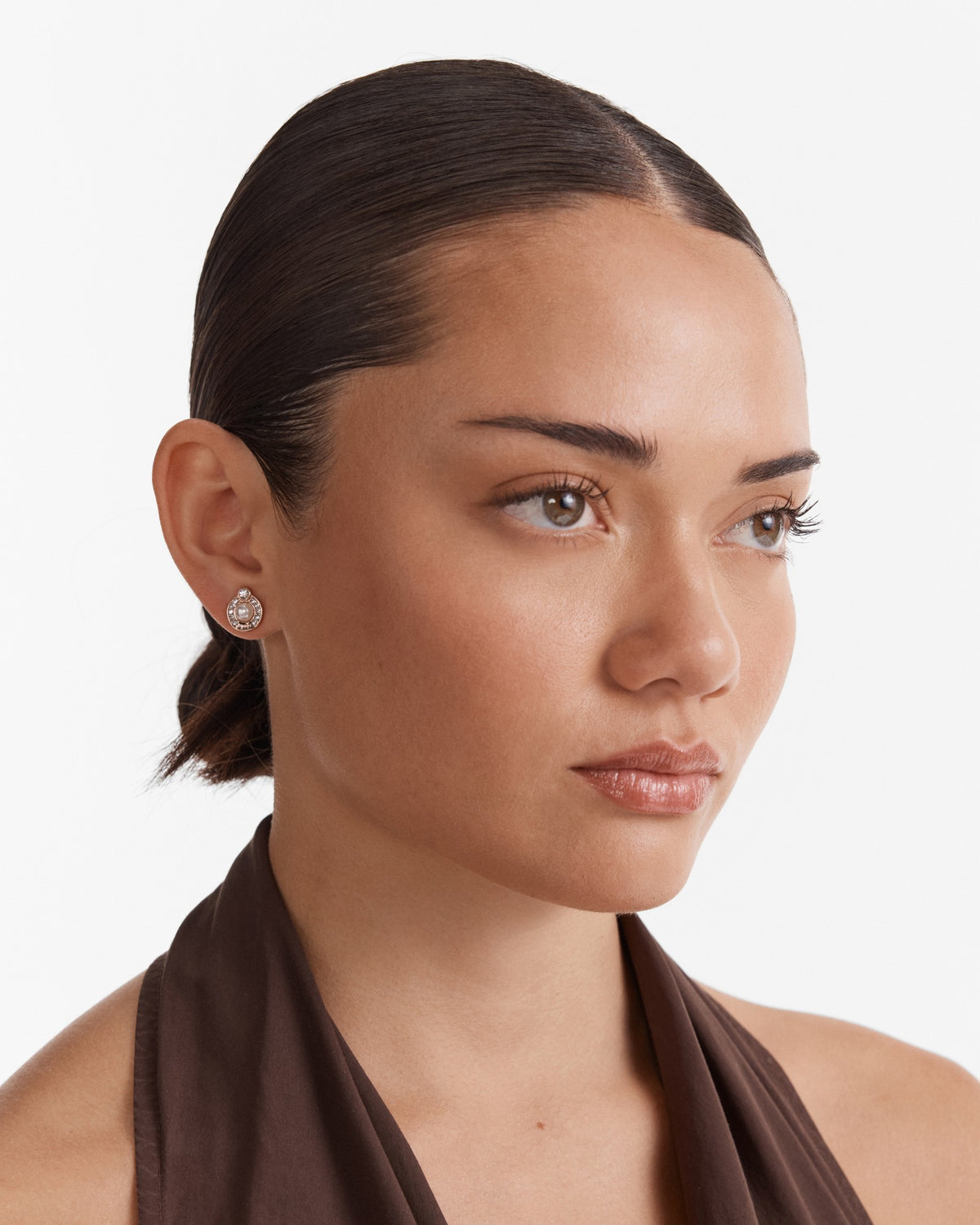 Encanto Pearl Stud Earrings - Rose Gold