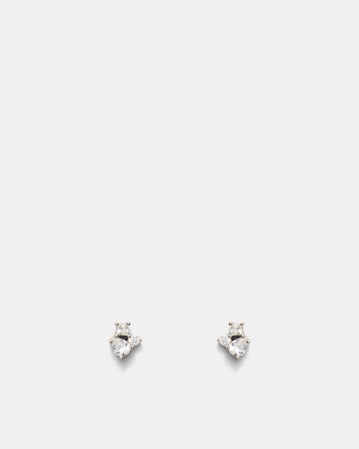 Flock Stud Earrings - Silver