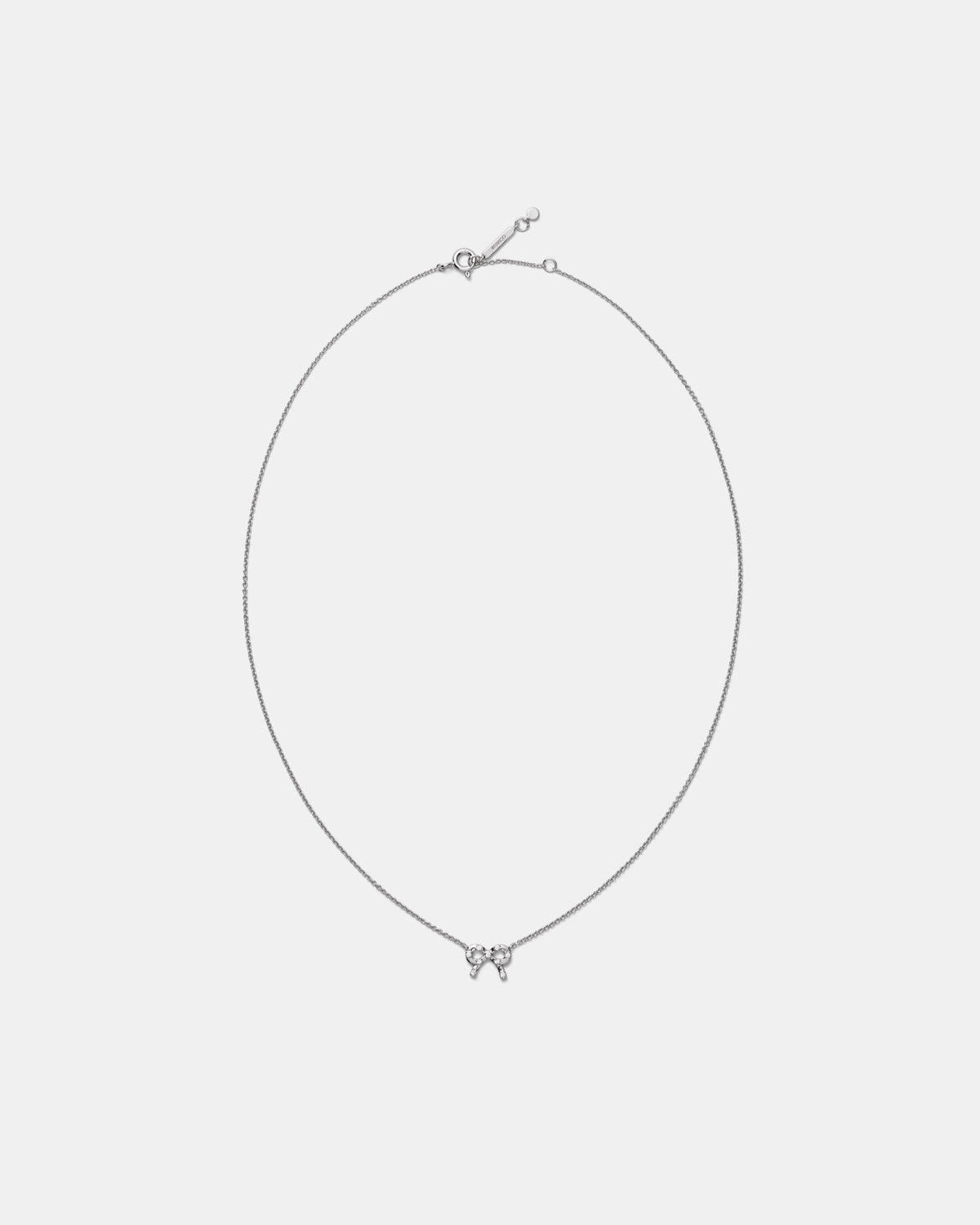 Baby Bow Necklace - Silver