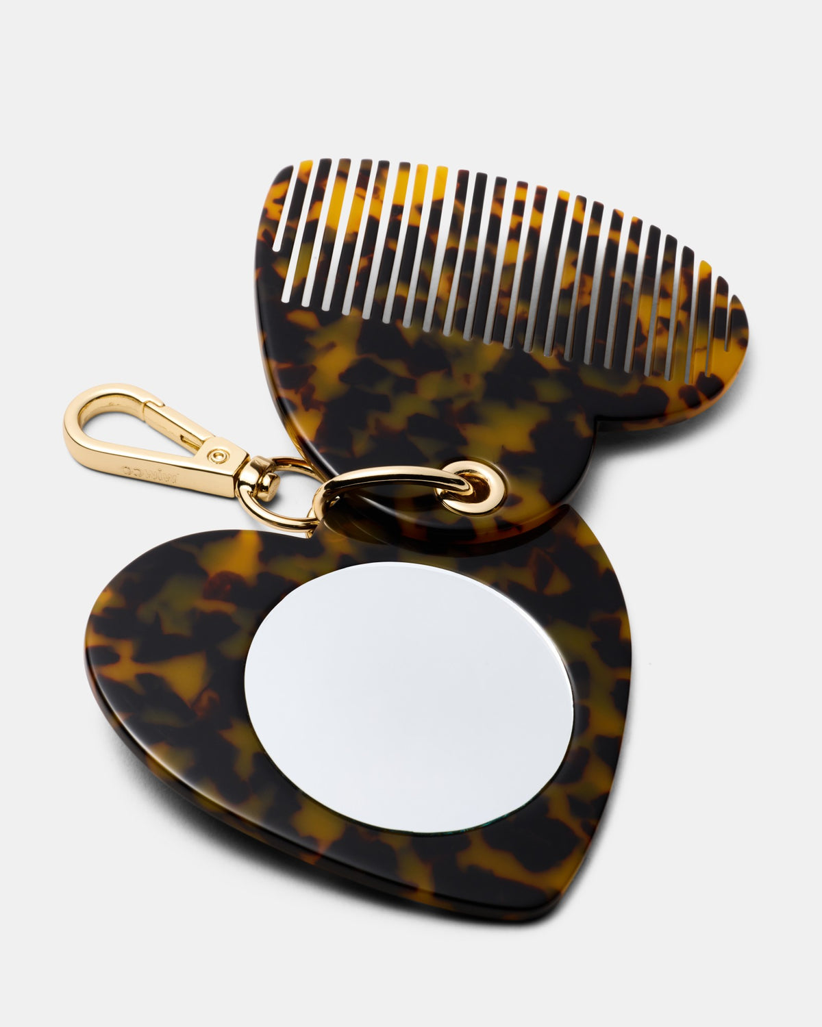 Lovely Hair Comb Keyring - Tort